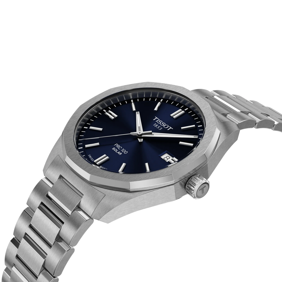 Tissot PRC 100 Solar 39mm blu quarzo acciaio T151.422.11.041.00
