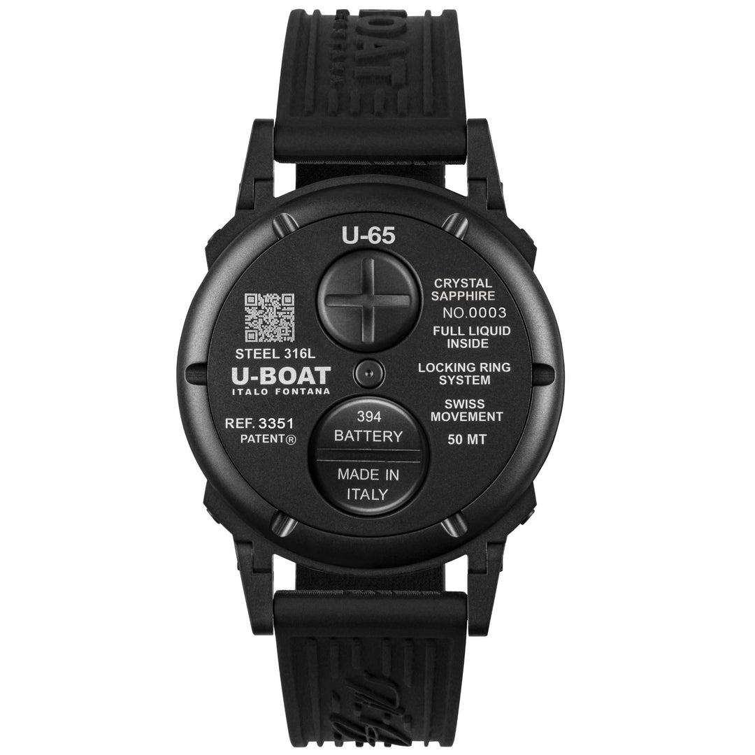 Montre U-BOAT U-65 Vert 44mm acier quartz vert finition PVD noir 3351