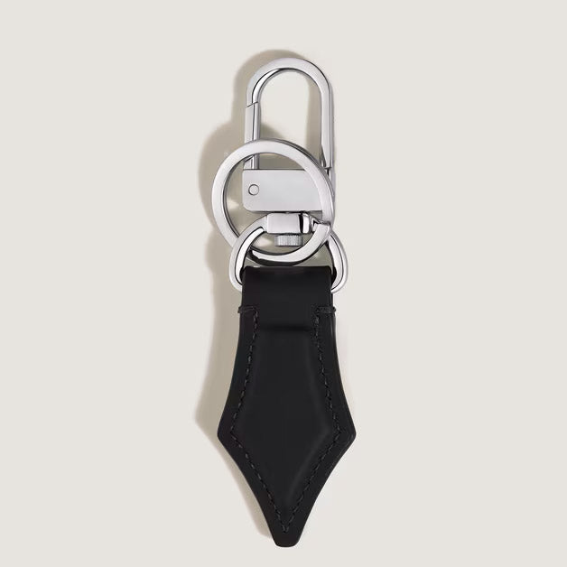 Porte-clés forme stylo Montblanc en cuir Meisterstück noir 220436