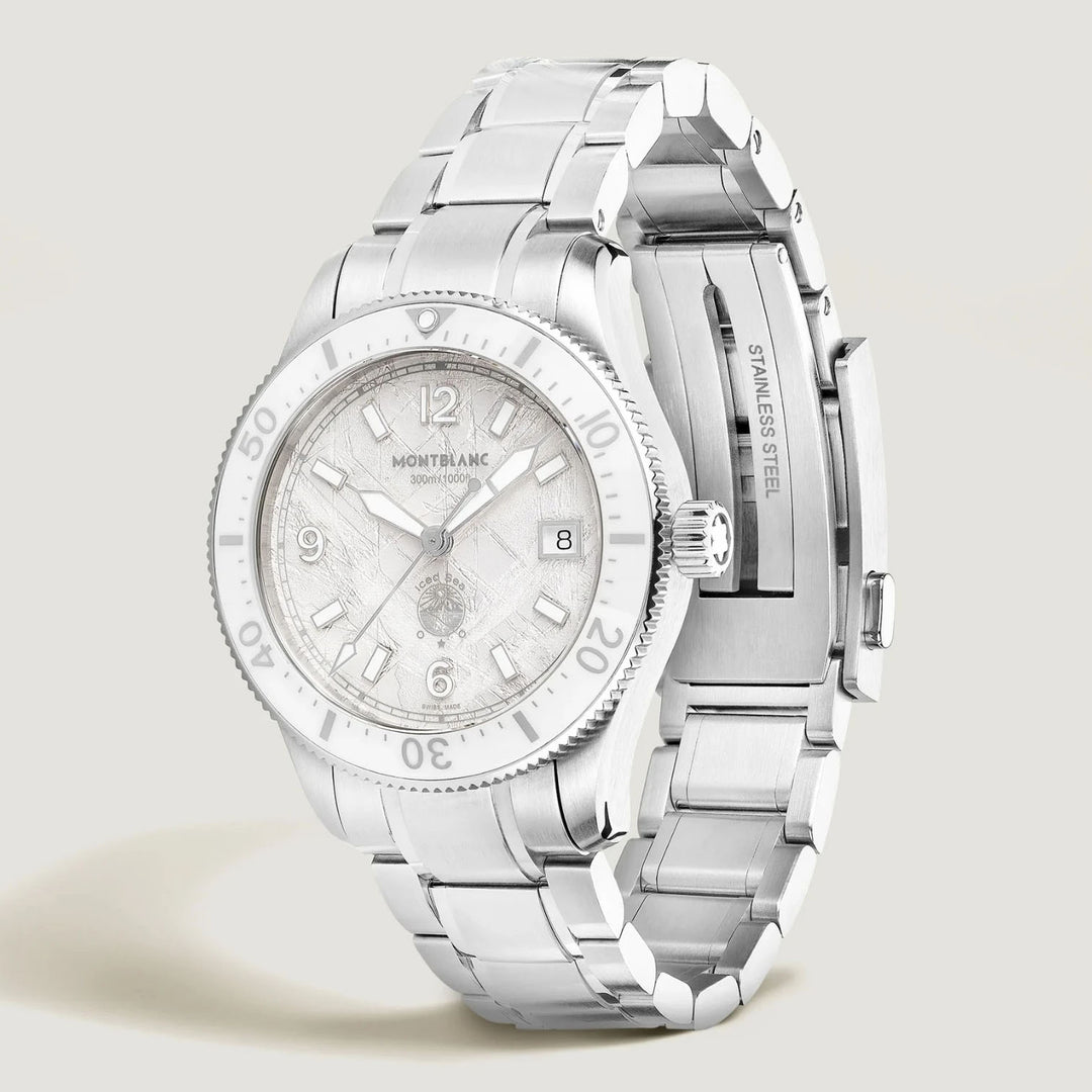 Montblanc Uhr Iced Sea Automatic Date 0 Oxygen 38 mm weißer Automatikstahl 134024