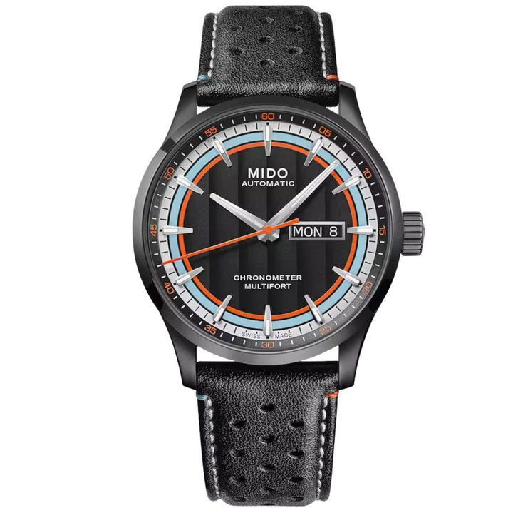 Montre Mido Multifort Chronometer 1 Racer 42mm noir automatique acier finition PVD noir M038.431.36.051.00