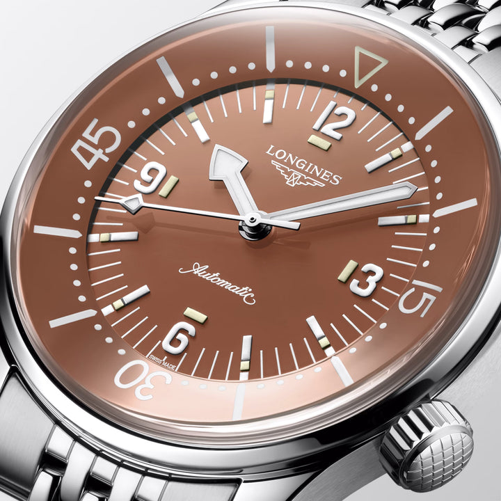 Longines Legend Div 39mm Féach ar Chruach Uathoibríoch Terracotta L3.764.4.4.96.6