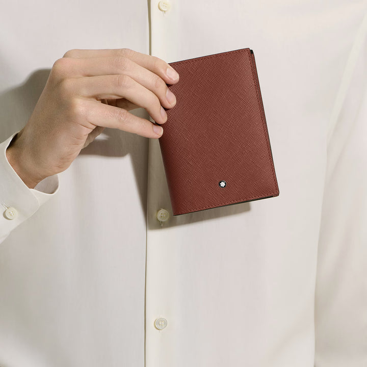 Montblanc porta passaporto pelle Sartorial quercia rossa 223061
