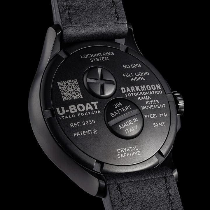 U-BOAT-Uhr Darkmoon Kama PVD Grey 46,50 mm grauer Quarzstahl PVD grau 3339