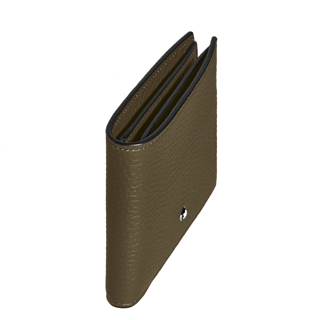 Montblanc portafoglio con portamonete 4 scomparti kaki 220216