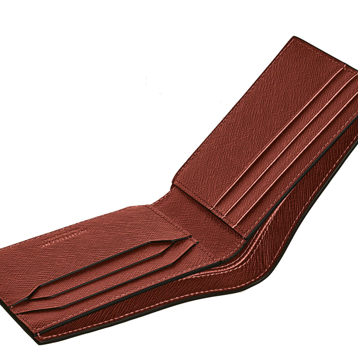 Portefeuille Montblanc 6 poches cuir vestimentaire chêne rouge 223011
