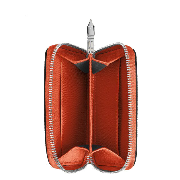 Montblanc Geldbörse 2 Minitaschen Sartorial Leder Mandarine 221340