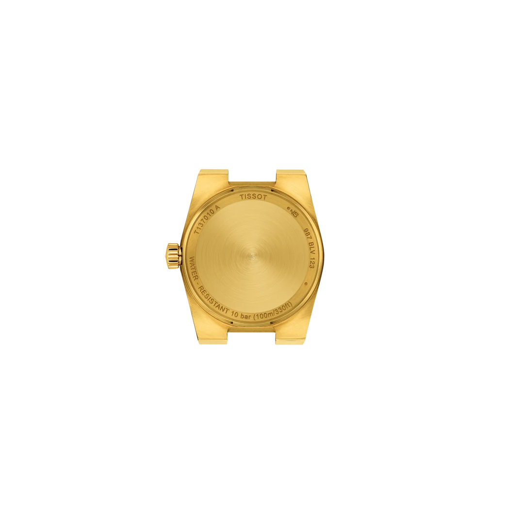 Tissot PRX 25mm champagne quartz acier or jaune finition PVD T137.010.33.021.00