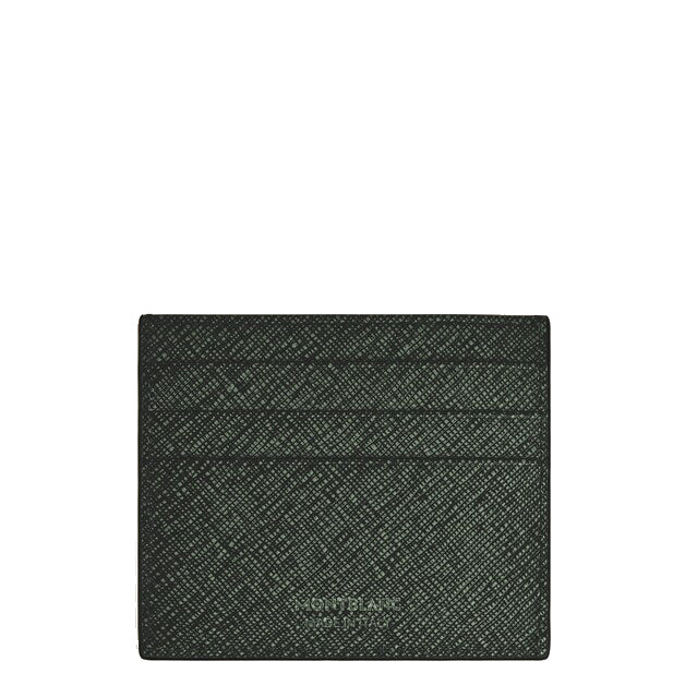 Montblanc portacarte 6 tasche sartorial tweed kaki 220390