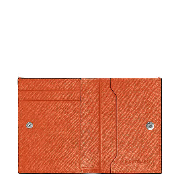 Montblanc mini wallet 4 pockets Sartorial tangerine leather 221472