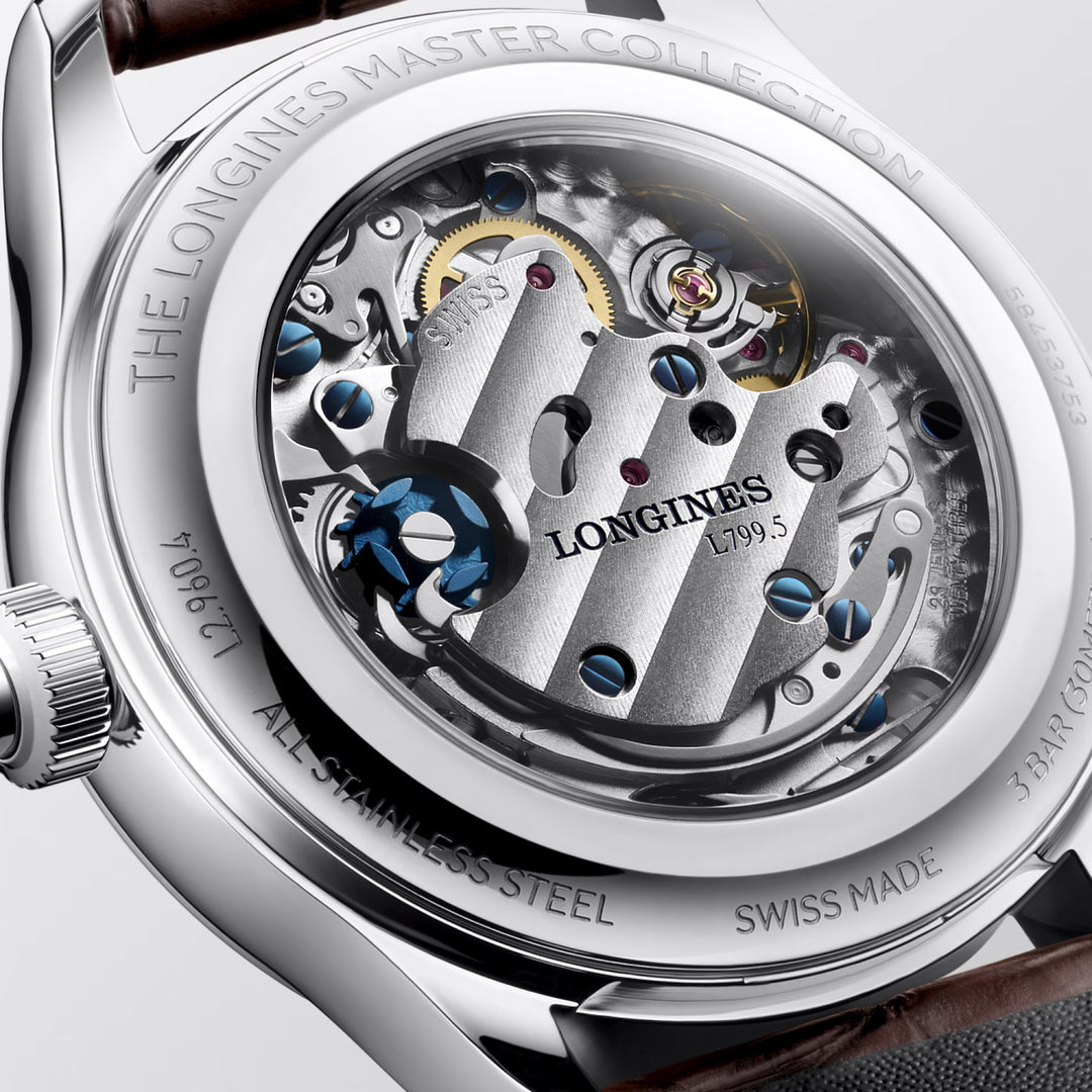 Longines Uhr Master Collection Chrono Monopusher 41 mm Elfenbein Handaufzug Stahl L2.960.4.78.2