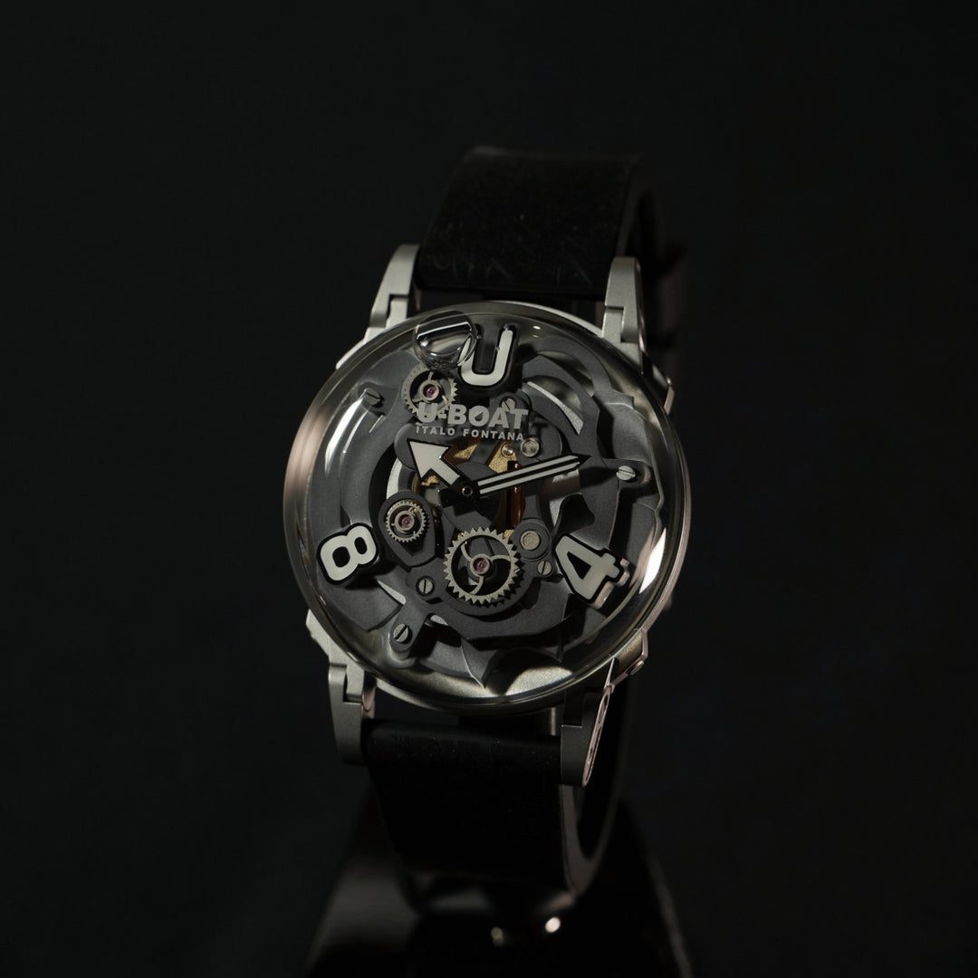 U-BOAT watch U-65 SS WHITE 44mm skeletonized quartz steel 3354