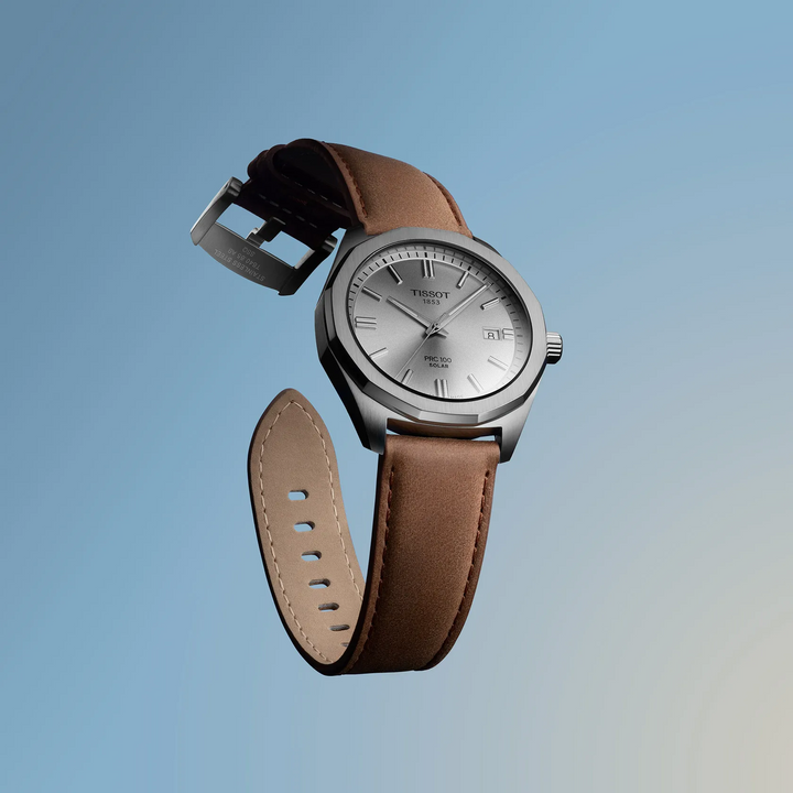 Tissot Uhr PRC 100 Solar 39 mm Silber Quarzstahl T151.422.16.031.00