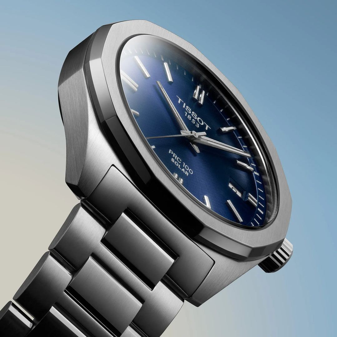 Tissot PRC 100 Solar 39mm blu quarzo acciaio T151.422.11.041.00