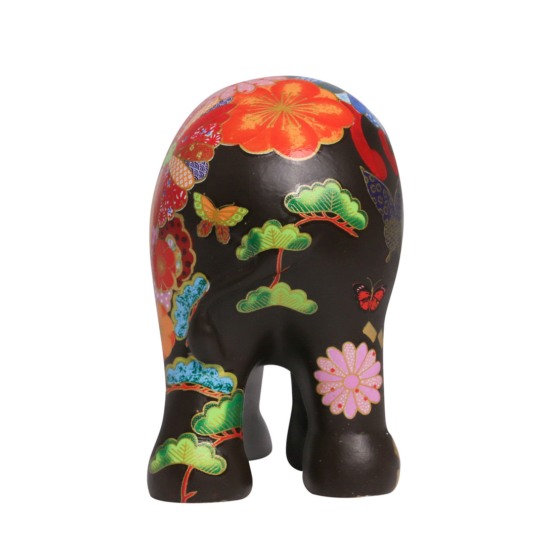 Elephant Parade elefante Happy Kiku 15cm Limited Edition Di Chris Chun UK National Tour 2013 HAPPY KIKU 15