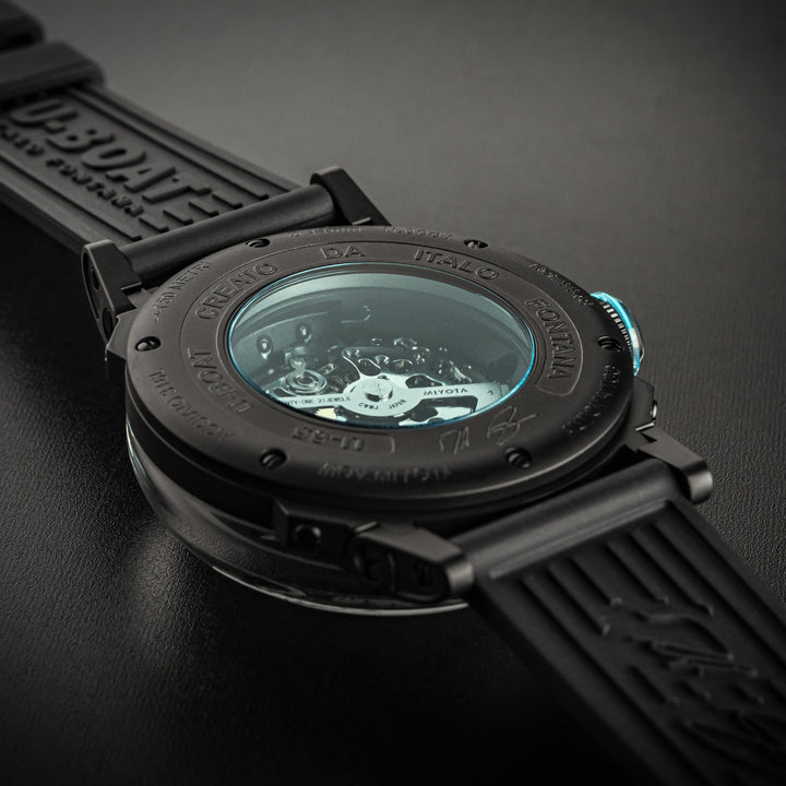 U-BOAT Uhr U-65 44mm türkis automatisch Edelstahl PVD-Finish schwarz 3348