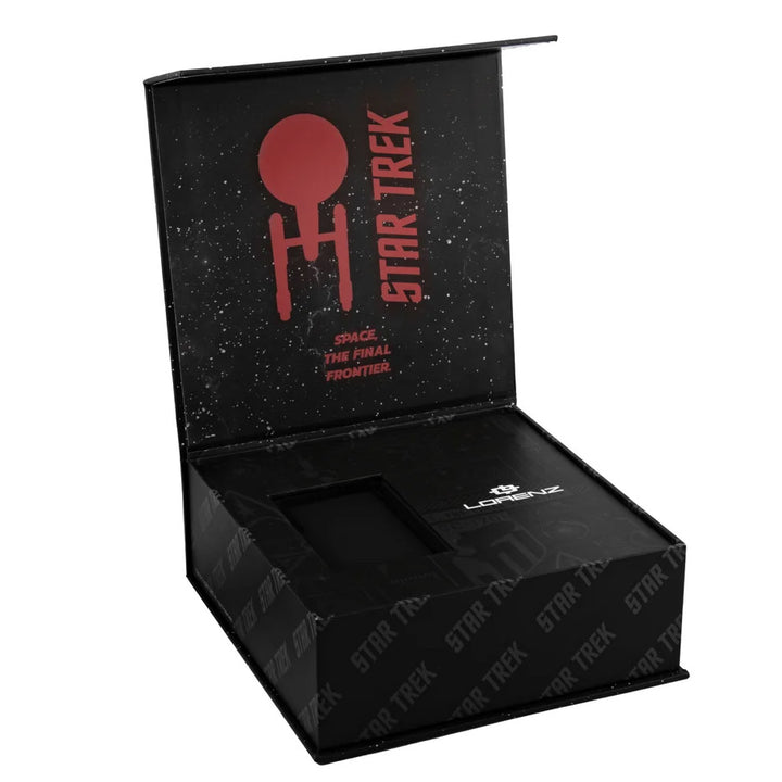 Lorenz-Uhr STAR TREK Warp Speed ​​​​40x36 mm roter Quarzstahl rotes PVD-Finish 030287EN
