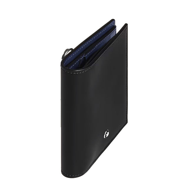 Montblanc kompakte Geldbörse 6 Taschen Meisterstück Leder schwarz 221322
