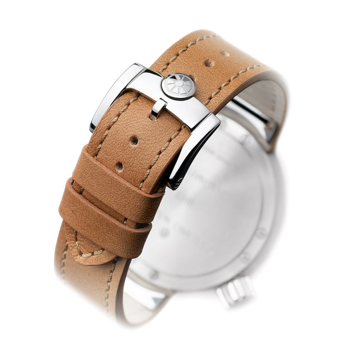 Giuliano Mazzuoli Manometeruhr 45 mm, weißer Automatikstahl, MRP05N