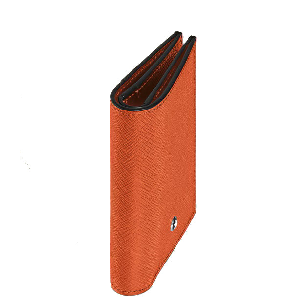 Montblanc mini wallet 4 pockets Sartorial tangerine leather 221472