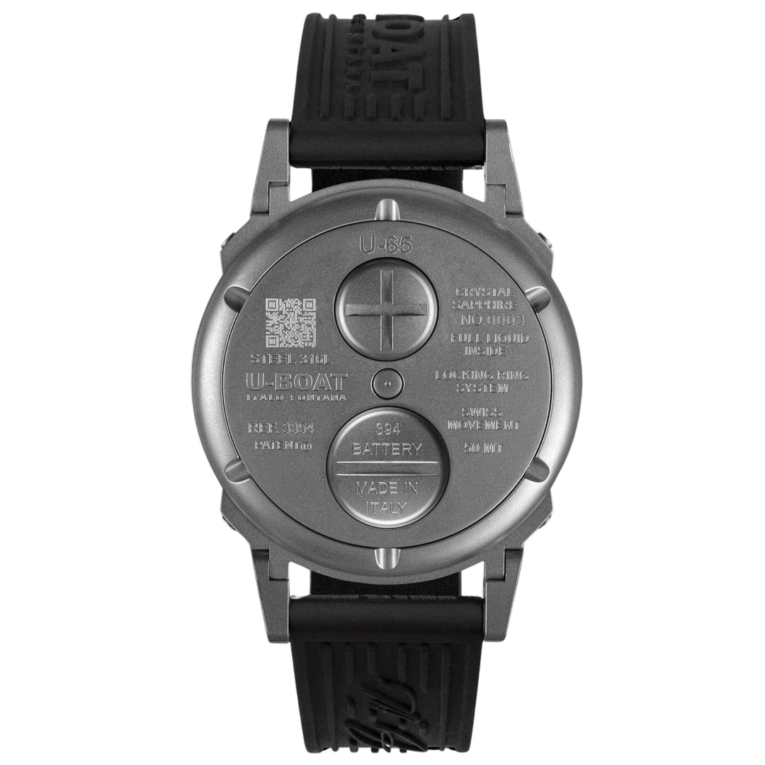 U-BOAT watch U-65 SS WHITE 44mm skeletonized quartz steel 3354