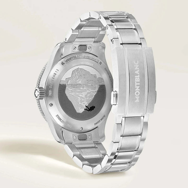 Montblanc Uhr Iced Sea Automatic Date 0 Oxygen 38 mm weißer Automatikstahl 134024