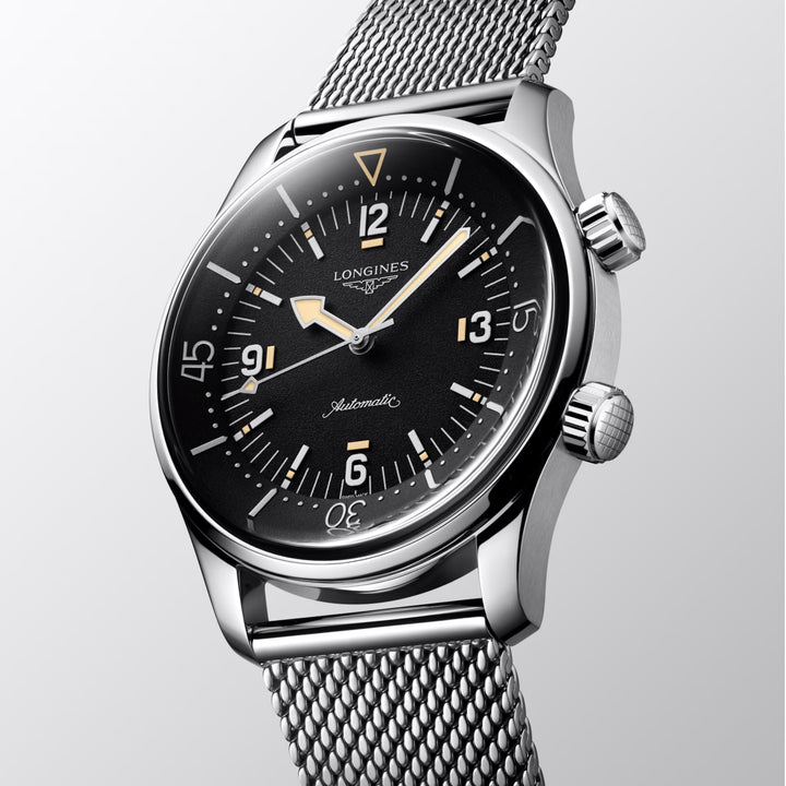 Longines watch Legend Diver 59 42mm black automatic steel L3.795.4.59.9