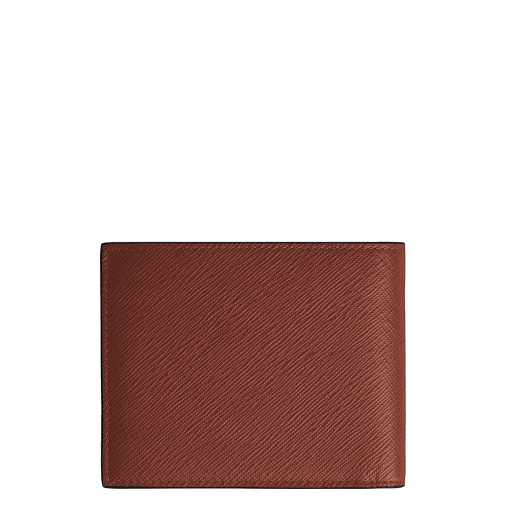 Portefeuille Montblanc 6 poches cuir vestimentaire chêne rouge 223011