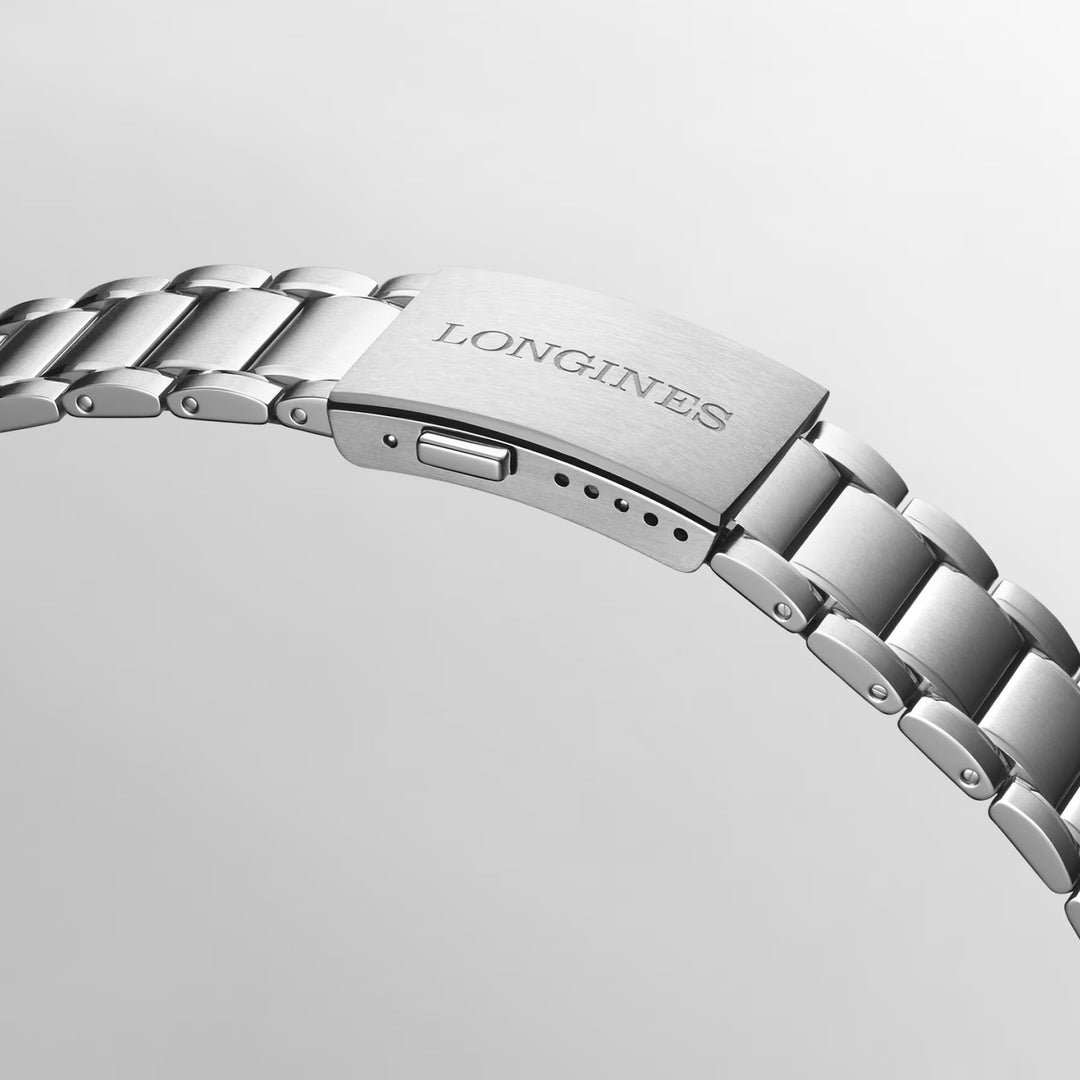 Longines orologio Spirit Zulu Time 39mm nero automatico acciaio L3.802.4.50.6