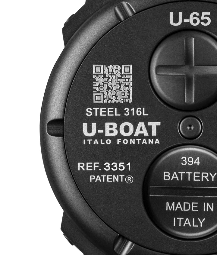 Montre U-BOAT U-65 Vert 44mm acier quartz vert finition PVD noir 3351