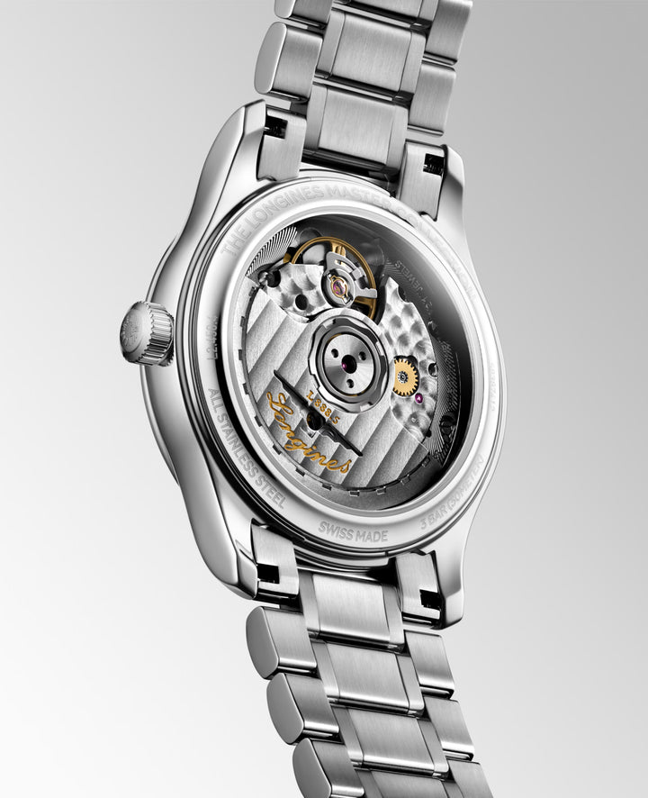 Longines Master Collection Uhr, 34 mm, Perlmutt, Diamanten, Automatik, Stahl, L2.450.4.87.6