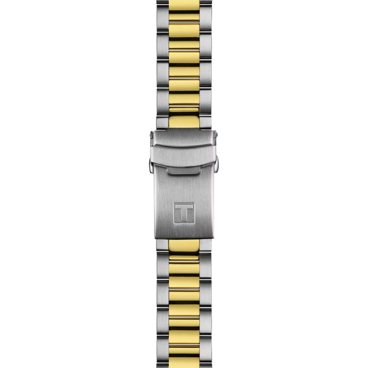 Tissot SEASTAR 1000 GMT Titta på 40mm svart kvartsstål Finish PVD Gold Gold T120.852.22.051.00