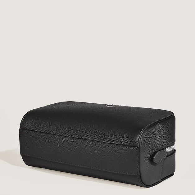 Montblanc kleine Sartorial Kulturtasche aus schwarzem Leder 221572