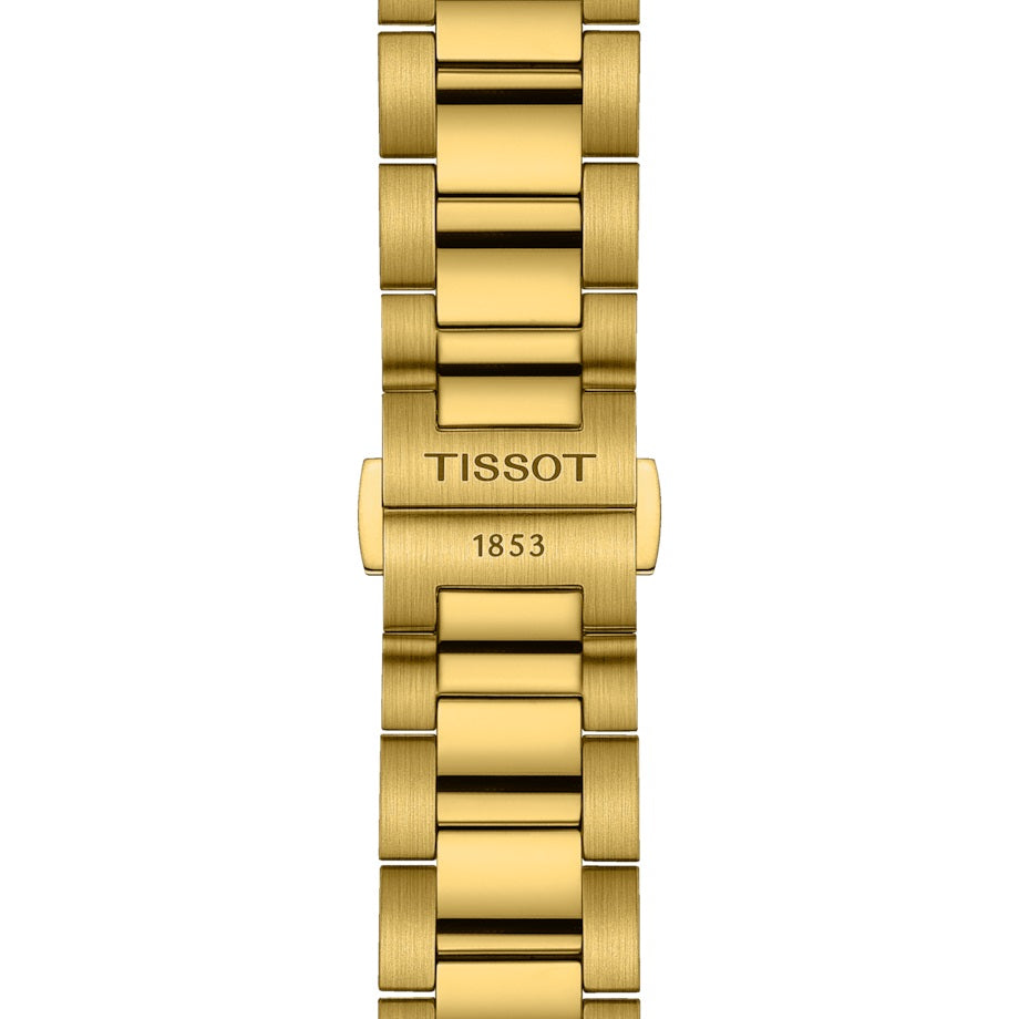 Tissot Watch PR 100 Chronograph 40mm Silver Quartz Steel povrch PVD Yellow Gold T150.417.33.031.00