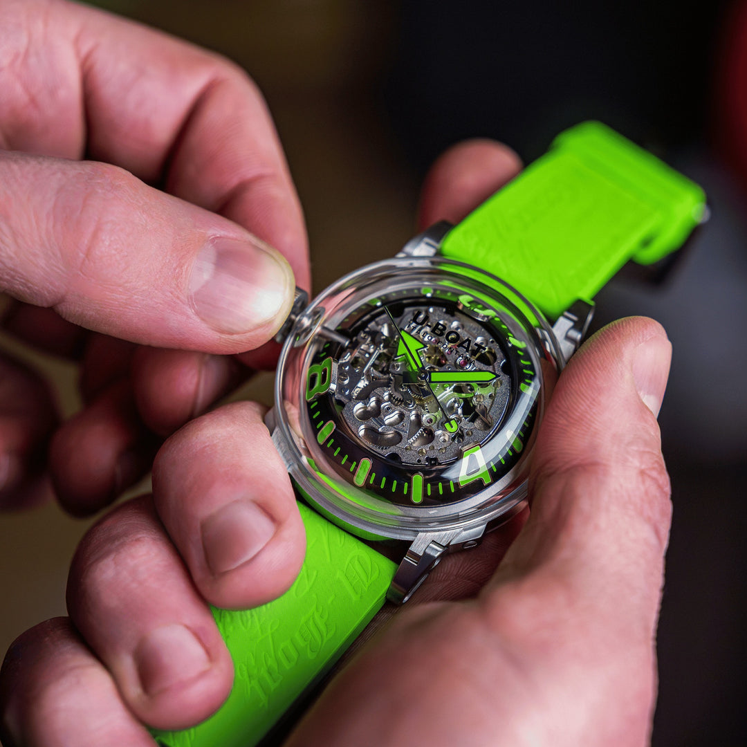 U-BOAT-Uhr U-65 44 mm grüner Automatikstahl 3344
