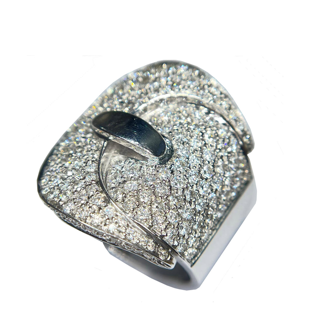 Head ring Buckle 18kt white gold diamonds 0024AG