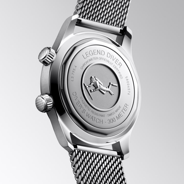 Longines watch Legend Diver 59 42mm black automatic steel L3.795.4.59.9
