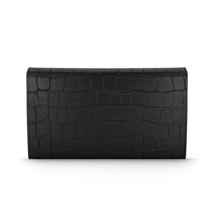 Giovanni Raspini continental jungle pelle croco nera bronzobianco L0026