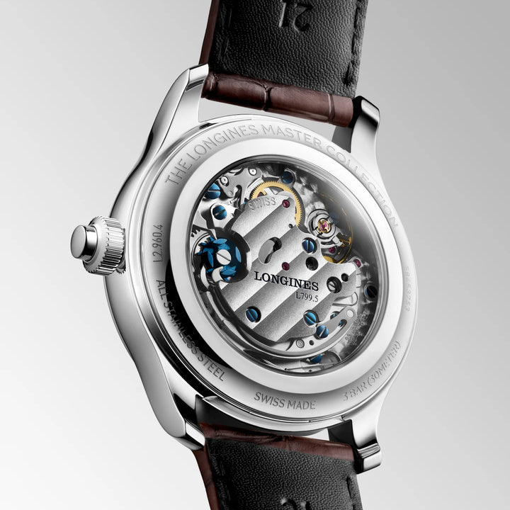 Longines Uhr Master Collection Chrono Monopusher 41 mm Elfenbein Handaufzug Stahl L2.960.4.78.2