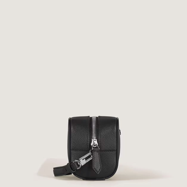 Montblanc kleine Sartorial Kulturtasche aus schwarzem Leder 221572