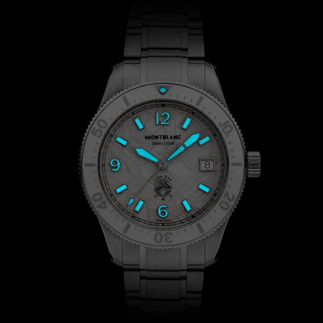 Montblanc Uhr Iced Sea Automatic Date 0 Oxygen 38 mm weißer Automatikstahl 134024