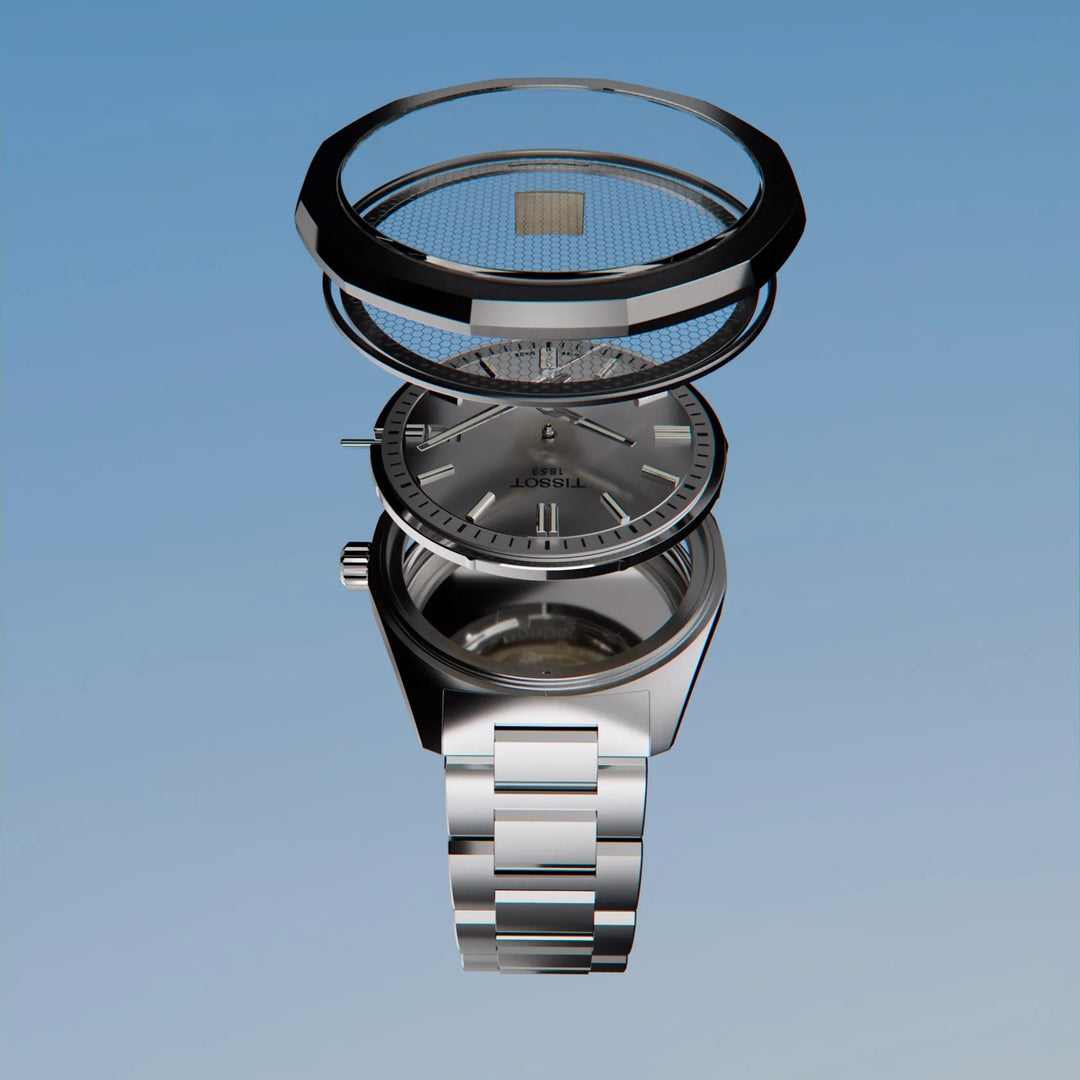 Tissot orologio PRC 100 Solar 39mm argento quarzo acciaio T151.422.11.031.00
