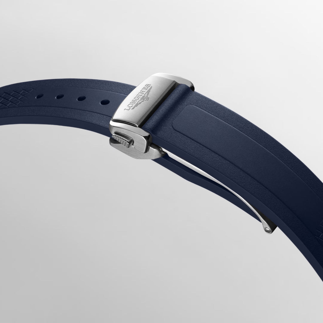 Longines Conquest 38 mm blaue Automatikuhr aus Stahl L3.720.4.92.9