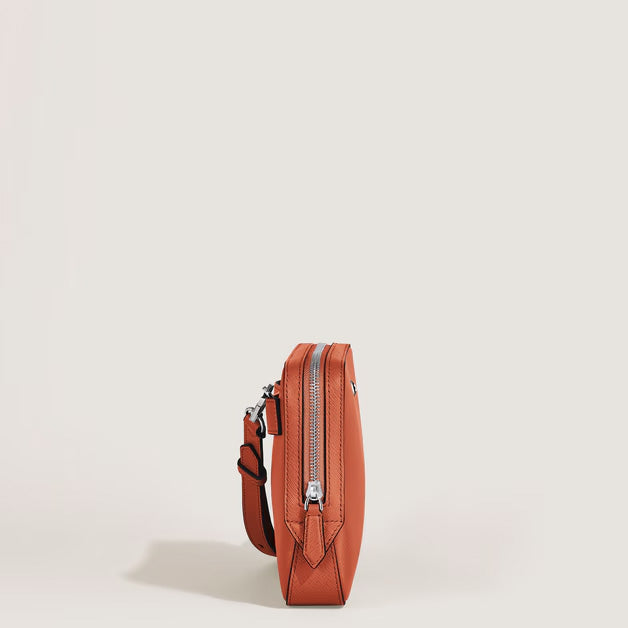 Montblanc small tangerine Sartorial leather shoulder bag 221576