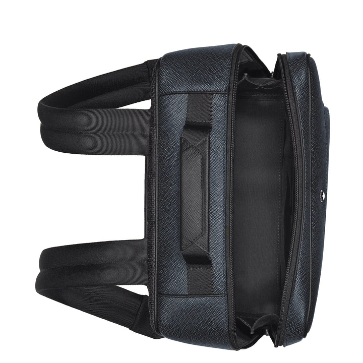 Montblanc sac à dos rectangulaire Companion tweed bleu 222875