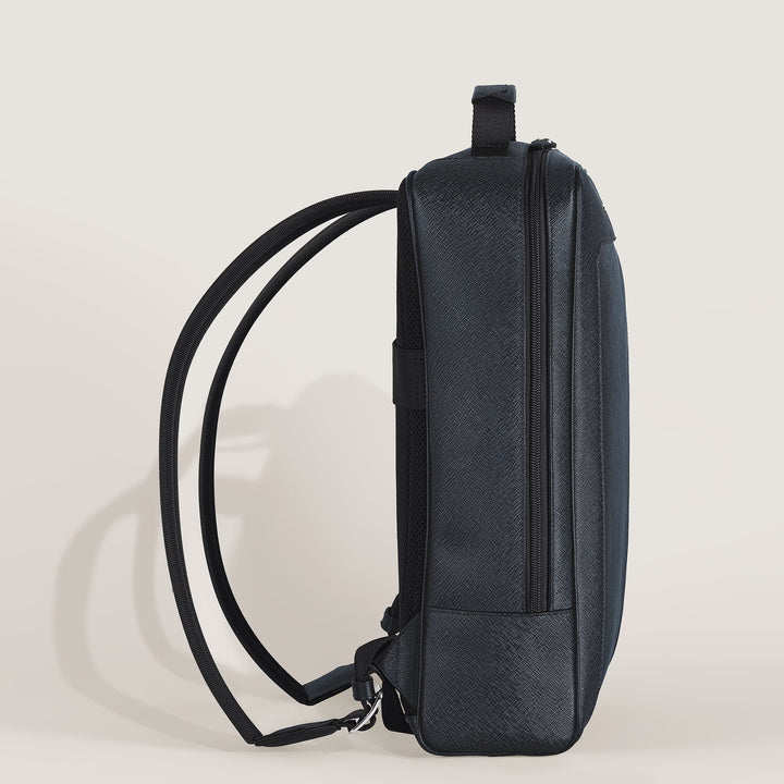 Montblanc sac à dos rectangulaire Companion tweed bleu 222875