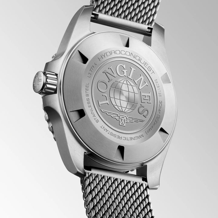 Montre Longines Hydroconquest 39 mm en acier automatique noir L3.779.4.90.6