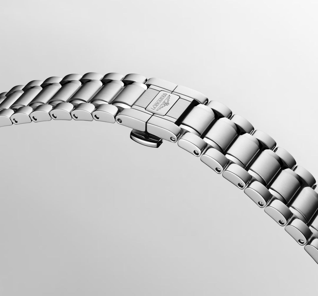 Longines Master Collection Uhr, 34 mm, Perlmutt, Diamanten, Automatik, Stahl, L2.450.4.87.6