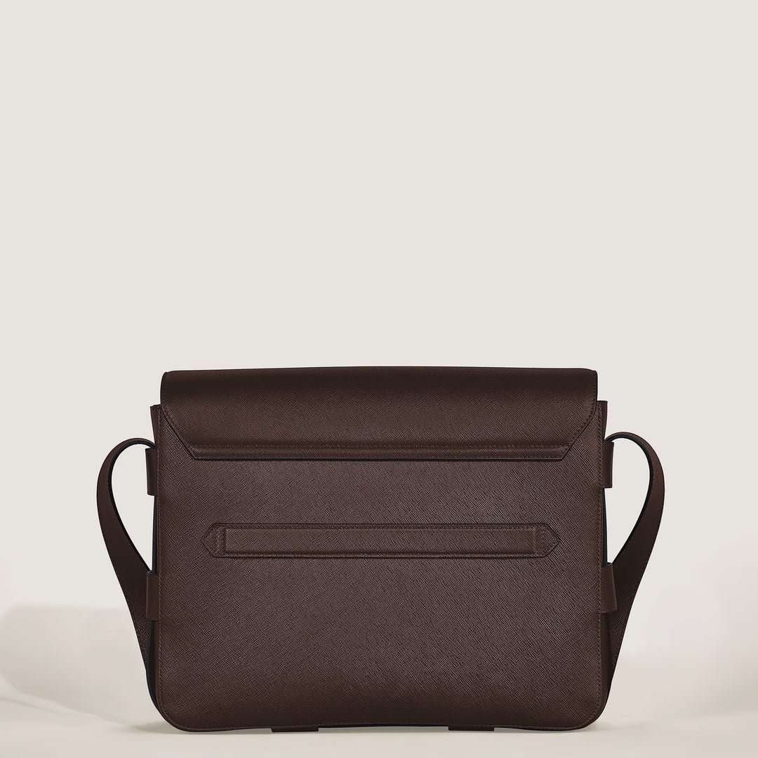 Montblanc Sartorial Sac messager en cuir couleur ébène 222931