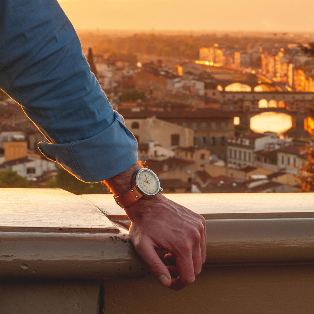 Giuliano Mazzuoli Manometeruhr 45 mm, schwarzer Automatikstahl, MRP02N